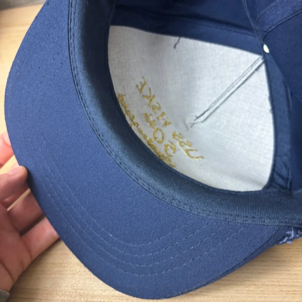 Vintage USS Fiske Hat‎ Cap Snap Back Blue DE143 Adjustable